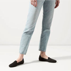 Rothy’s The Loafer Women’s Rounded Almond Toe Black Sz 8.5 Stretch Knit Comfort